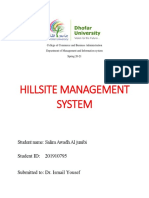 Hillsite Management System: Student Name: Salim Awadh Al Junibi