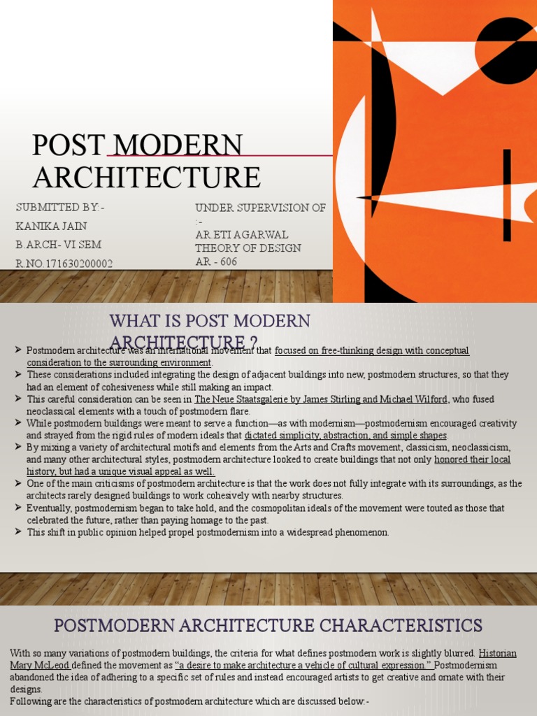 Characteristics of Postmodern Architecture | PDF | Architectural Design ...