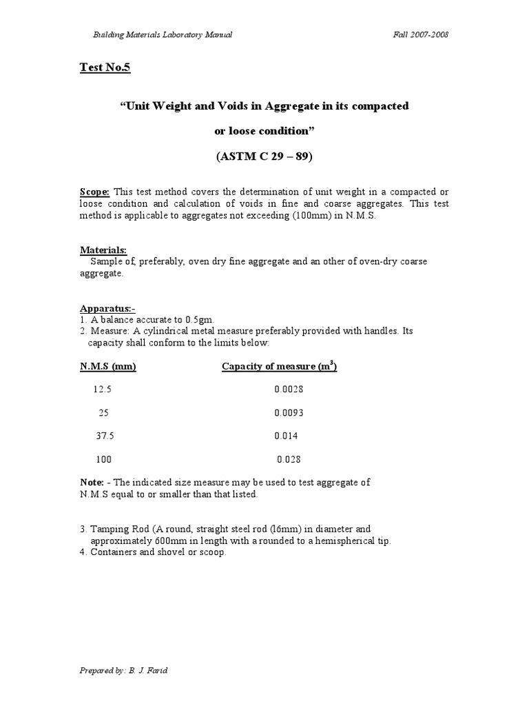 Material Testing Lab Manual 42 45 PDF Density Metrology