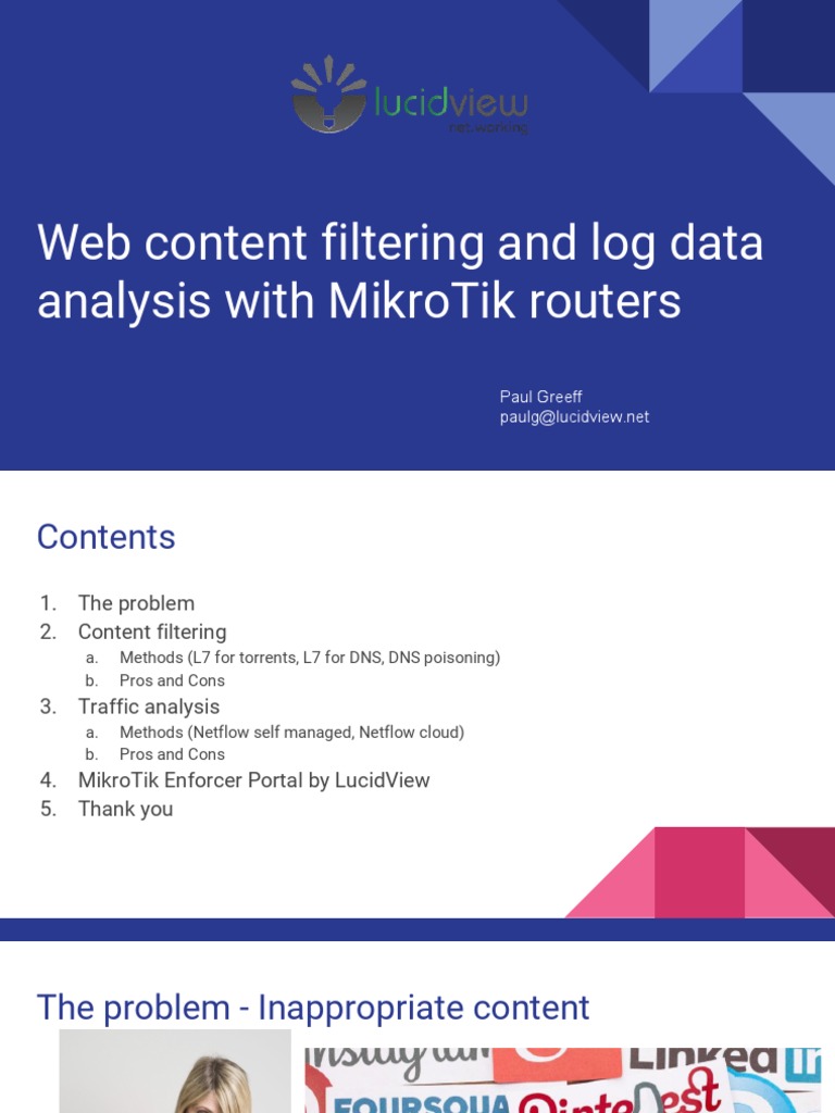 MikroTik Web Content Filtering Guide | PDF | Domain Name System ...