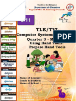 Css-11-Ncii-quarter-3-Module-2 Using Hand Tools Plan and Prepare Hand Tools