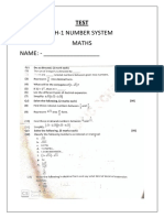 Ch-1 Number System Maths NAME