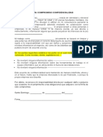 Carta Compromiso Confidencialidad