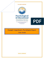 PECS Example Child LD ADHD Report