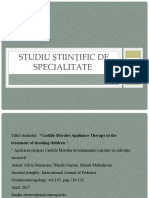 Studiu Științific de Specialitate