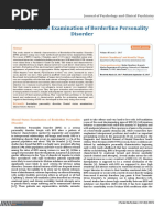 Mental Status Examination of Borderline Personality Disorder