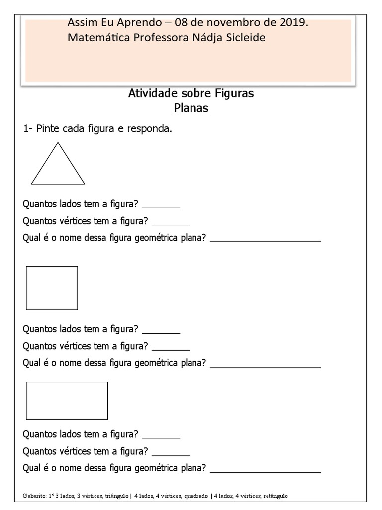 Figuras Planas 3 Ano | PDF