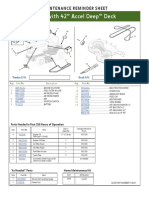 X354 With 42" Accel Deep™ Deck: Maintenance Reminder Sheet