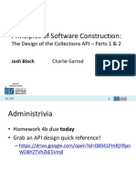 Principles of Software Construction:: The Design of The Collections API - Parts 1 & 2