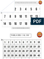 Recta Numérica y Tabla Del 100