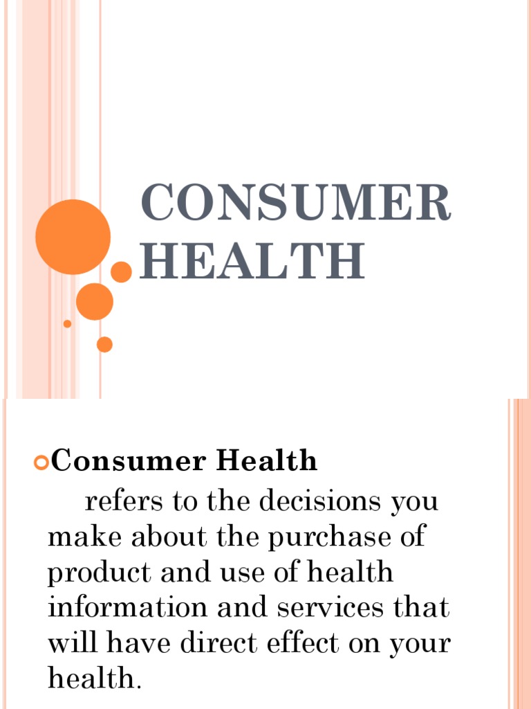 Consumer Health Lesson | PDF