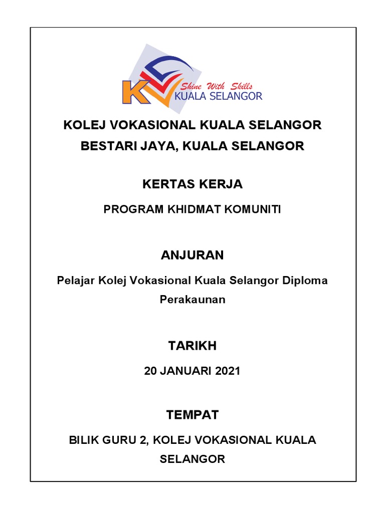 K3 Kertas Kerja Khidmat Komuniti Pdf