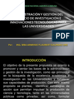 07 - Gestión de La Investigación - ING. MBA ARMENIO FLAUBERT GALÍNDEZ ORÉ