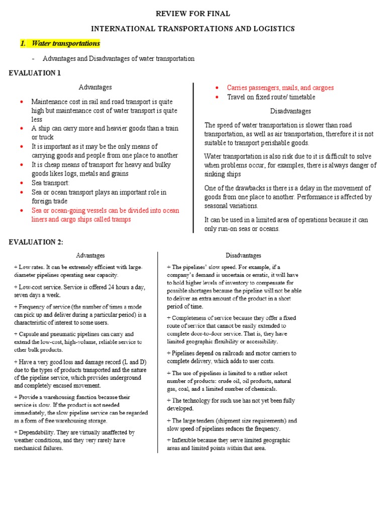 Shipping Cost Analysis for Transport Modes | PDF | Intermodal Freight ...