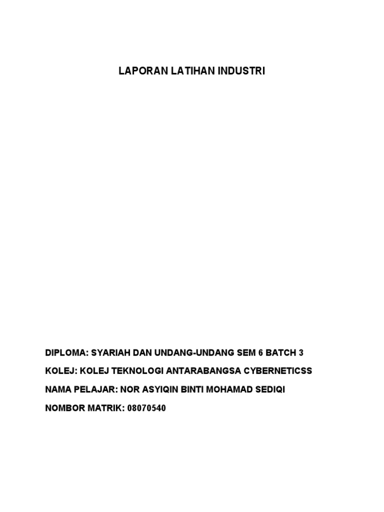 Report Praktikal