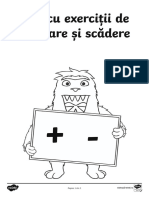 Adunari Si Scaderi - Fise de Lucru Cu Posibilitate de Completare Digitala