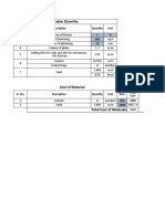 Plaster Quantity: Sr. No. Description Quantity Unit