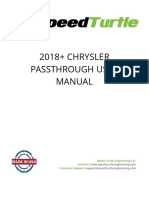 2018+ CHRYSLER Passthrough User Manual: Speed Turtle Engineering LLC Internet: Customer Support