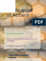 Significance of Accent
