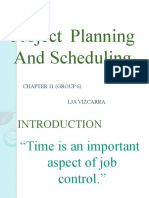 Project Planning and Scheduling: Chapter 11 (Group 6) Lja Vizcarra