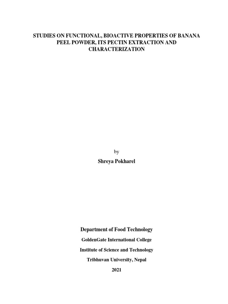Official Thesis PDF Banana Nature