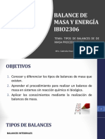 Tema 3. Tipos de Balances de Masa