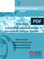 Modul Pendidikan Jarak Jauh: KRL 3033 Kaedah Penyelidikan Dalam Pendidikan Sekolah Rendah