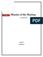 Minutes of The Meeting
