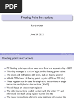 Floating Point Instructions: Ray Seyfarth