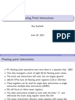 Floating Point Instructions: Ray Seyfarth