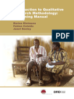 03_Introduction to Qualitative Research Methodology - A Training Manual