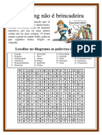 Bullying Não É Brincadeira: Localize No Diagrama As Palavras Do Quadro