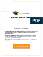 Essaytigers Opinion Essay Sample