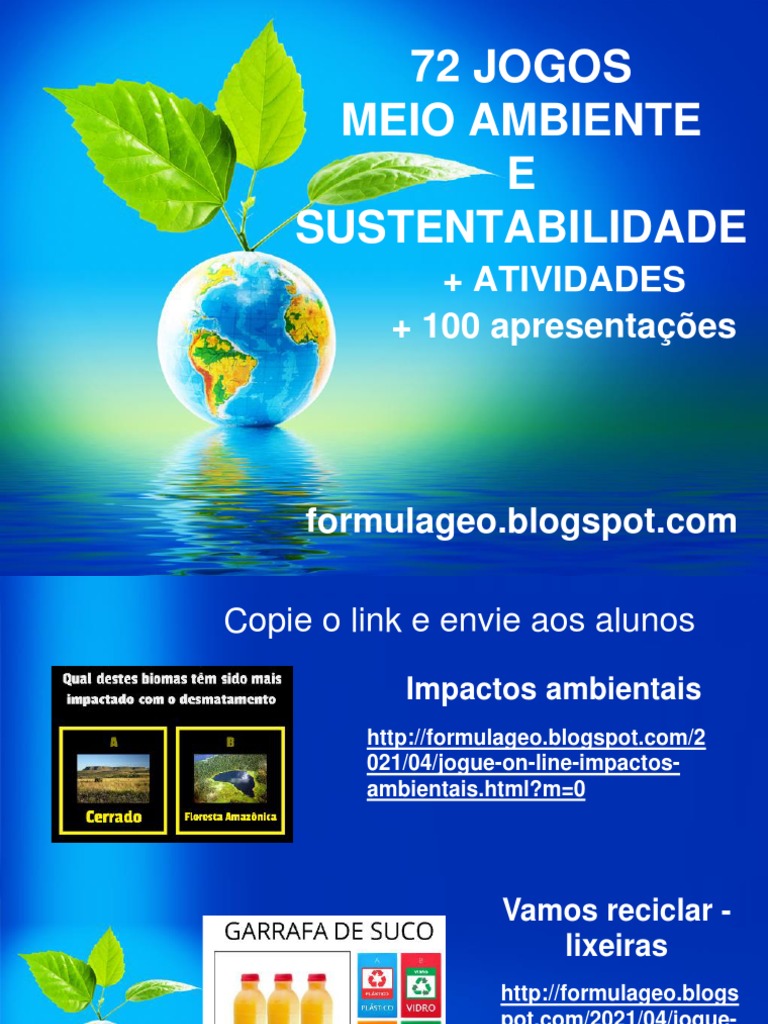 Provas e Quiz - Meio Ambiente e Sustentabilidade, PDF, Sustentabilidade