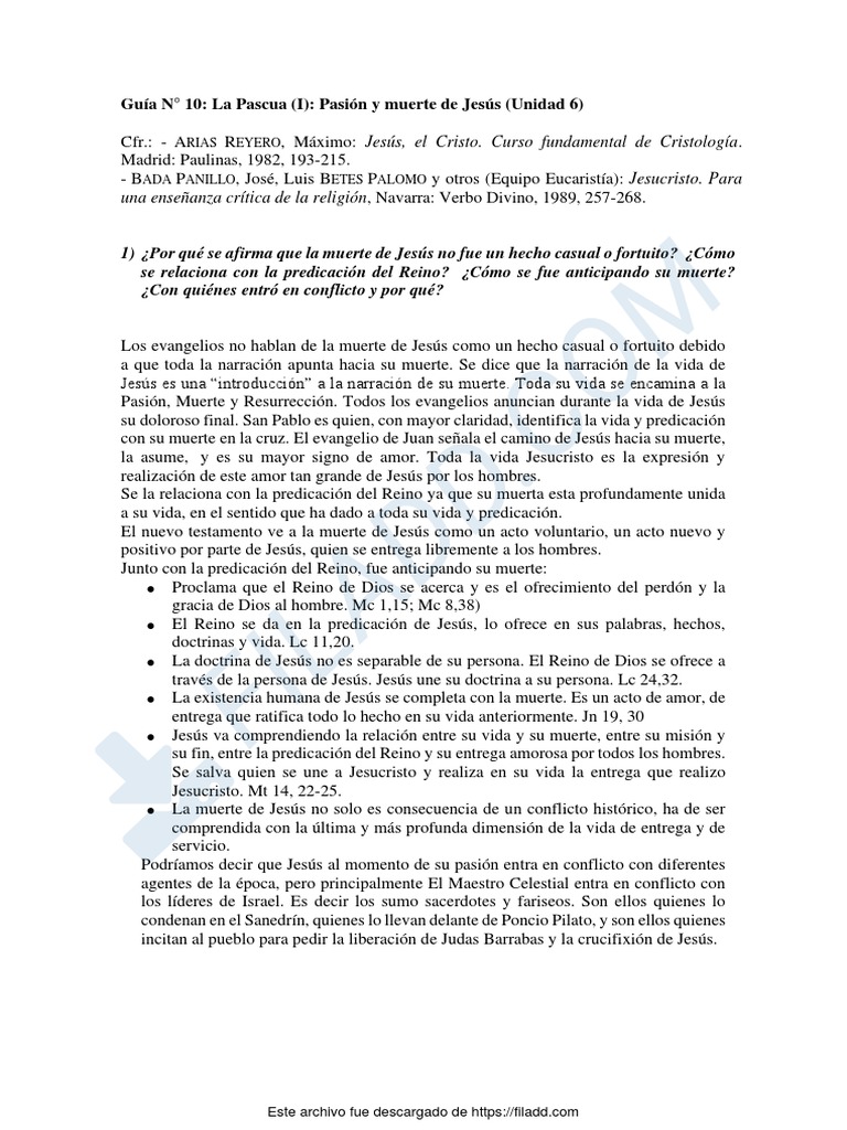 Unidad 6 | PDF | Crucifixion de jesus | Jesús