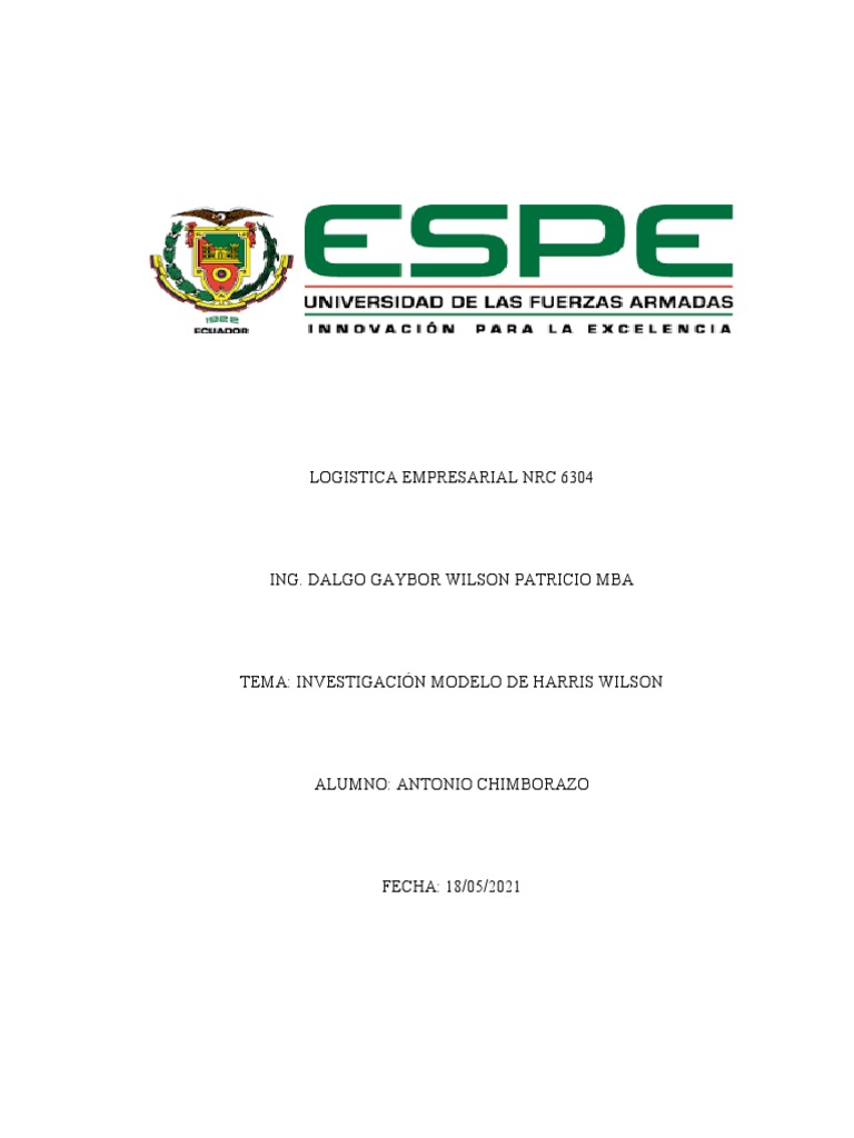 Modelo de Inventario de Harris-Wilson | PDF | Inventario | Economias