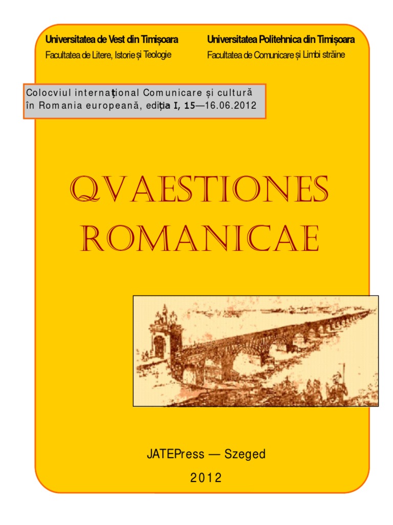 Quaestiones Romanicae I PDF