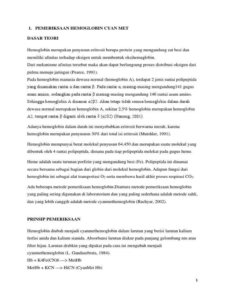Buku Pemeriksaan Hb Pdf
