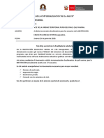 OFICIO N 001-2020-IEI N 199/D.: "Año de La Universalizacion de La Salud"