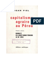 Capitalisme agraire au Pérou. Premier volume