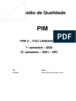 PIM 2 Gestão de Qualidade 1 Semestre