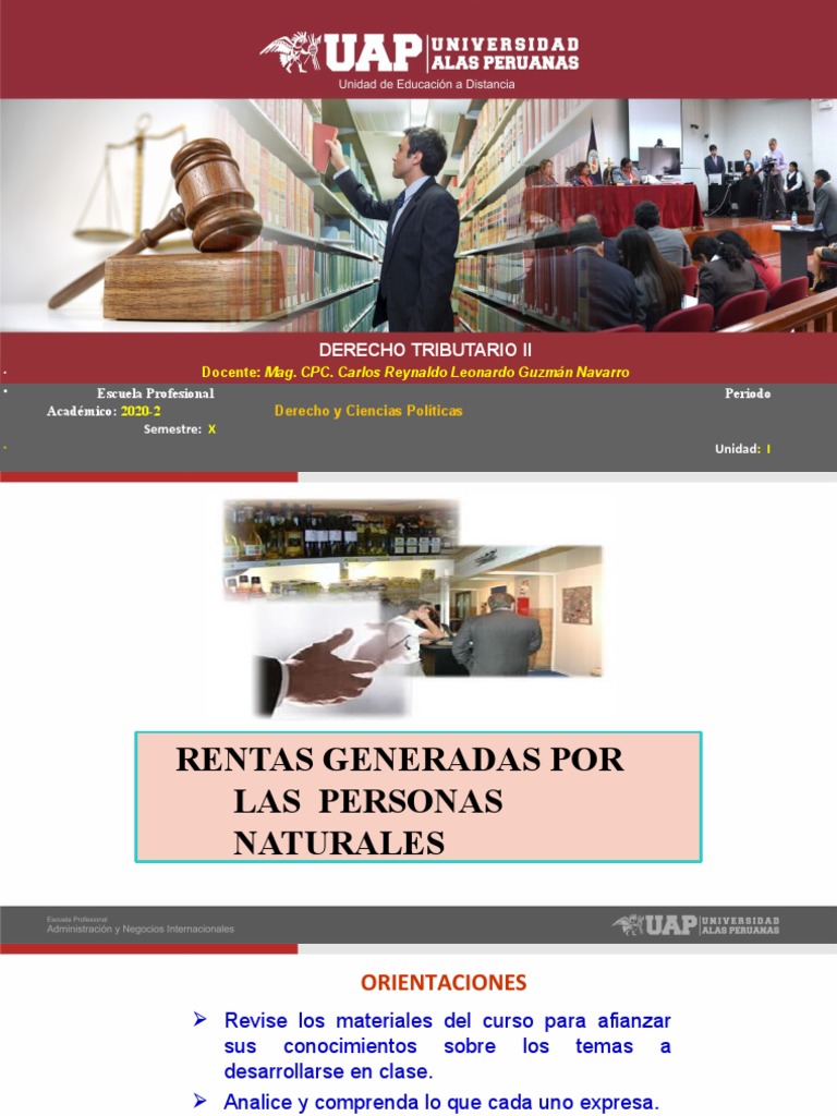 Semana 2a - Impuesto A La Renta - Personas Naturales | PDF | Pago de ...