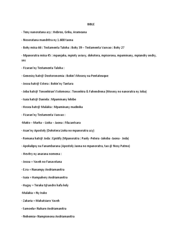 Bible | PDF