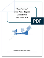 "Way Forward" Study Pack - English Grade Seven First Term-2021