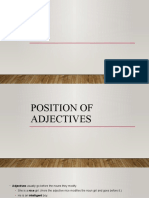 Positions of Adjectives, Frequency Adverbs