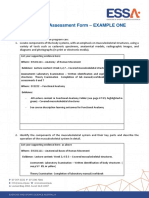 Exercise Science Assessment Form - Example One: 1. Human Anatomy