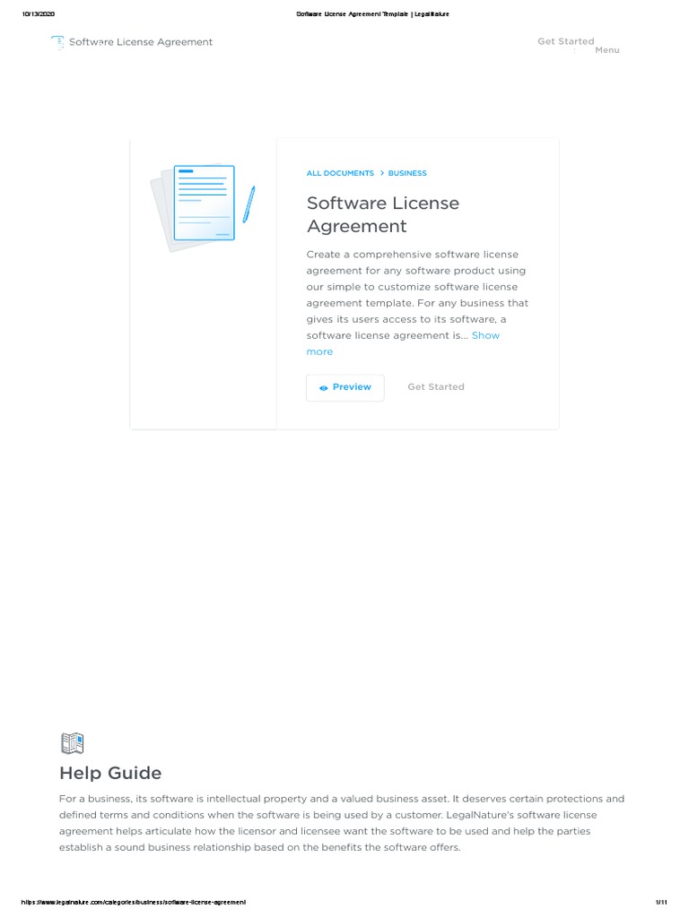 02-Software License Agreement Template - LegalNature | PDF | License ...