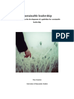 Sustainable Leadership: Research On The Development of A Guideline For Sustainable Leadership