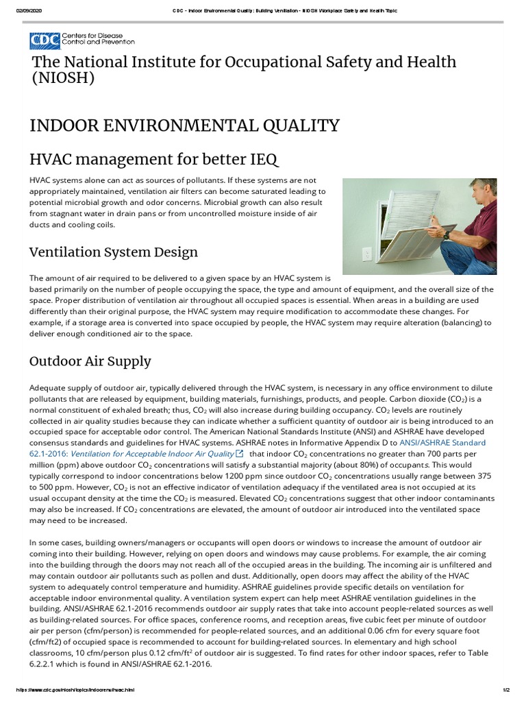 HVAC Guidelines for Indoor Air Quality | PDF | Ventilation ...