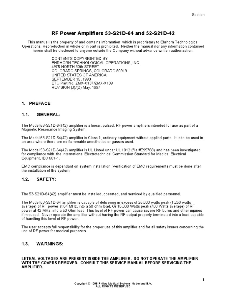 RF Power Amplifiers 53S21D64 and 52S21D42 1. Preface 1.1. General